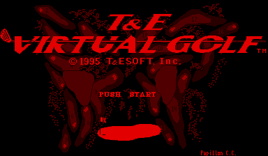 T & E Virtual Golf title screen for Virtual Boy